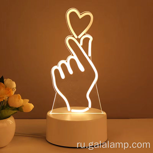 Современная 3D светодиодная акриловая рождественская ночная лампа